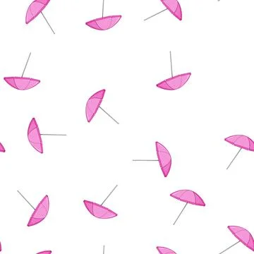 Pattern object beach umbrella cartoon vector Stockillustratie