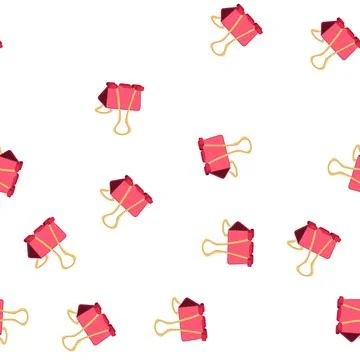 Pattern object binder clip cartoon vector Stock Illustration
