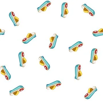 Pattern object boat toy cartoon vector イラスト素材