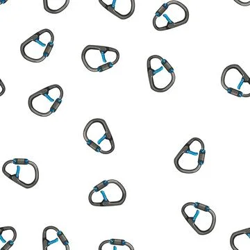 Pattern object carabiner clip cartoon vector 스톡 일러스트