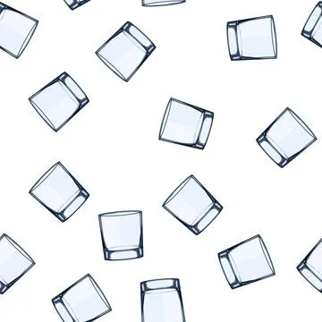 Pattern object glass cup cartoon vector Stock Illustration