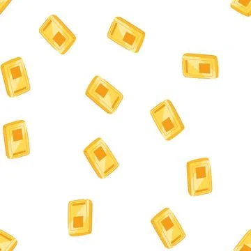 Pattern object gold bar cartoon vector Stock Illustration