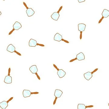 Pattern object hand mirror cartoon vector Stockillustratie