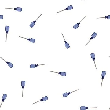 Pattern object screwdriver tool cartoon vector Stock Illustration