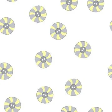 Pattern object sewing button cartoon vector Stock Illustration