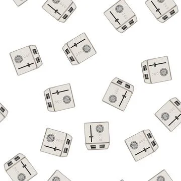 Pattern object toaster bread cartoon vector Stockillustratie
