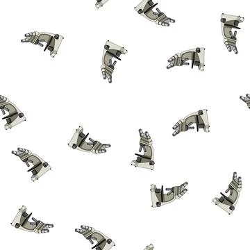 Pattern objective microscope cartoon vector Illustrazione stock