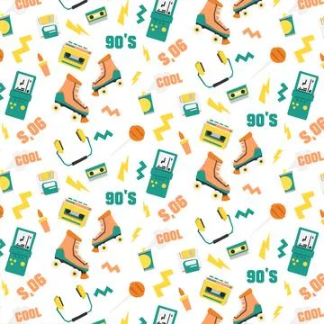 Pattern of objects Stock Illustration