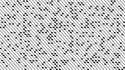 Pattern with oblique lines and black rectangles Stock Footage 151002790