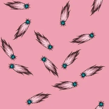 Pattern observation shooting star sketch hand drawn Stockillustratie