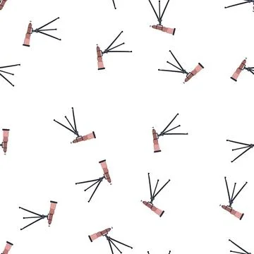 Pattern observatory telescope cartoon vector Stock Illustration