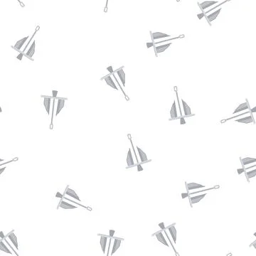Pattern ocean boat anchor cartoon vector イラスト素材