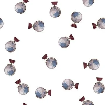 Pattern ocean globe cartoon vector sign color Illustration