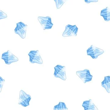 Pattern ocean iceberg cartoon vector Stock Illustration