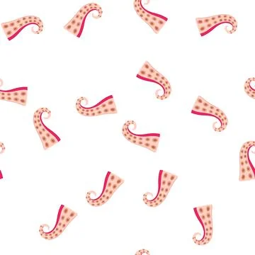 Pattern ocean octopus tentacle cartoon vector Stock Illustration