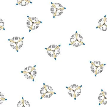 Pattern ocean propeller cartoon vector 库存插图