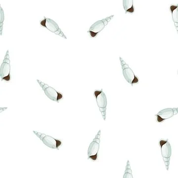 Pattern ocean sea shell cartoon vector Illustrazione stock