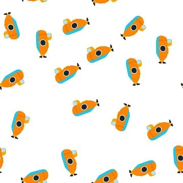 Pattern ocean submarine cartoon vector イラスト素材