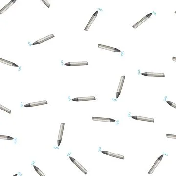 Pattern office 3d pen cartoon vector Illustrazione stock