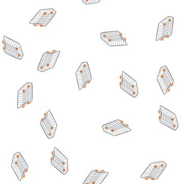 Pattern office desk tray cartoon vector Stock Illustration