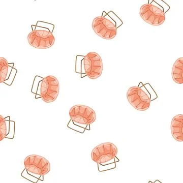 Pattern office folding chair cartoon vector 스톡 일러스트
