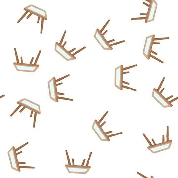 Pattern office glass table cartoon vector Stock Illustration