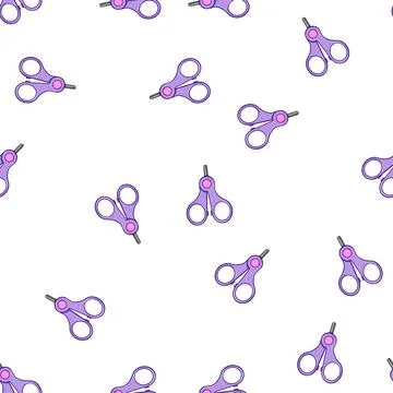 Pattern office kid scissors cartoon vector Stock Illustration