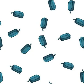 Pattern office pencil case cartoon vector Stock Illustration
