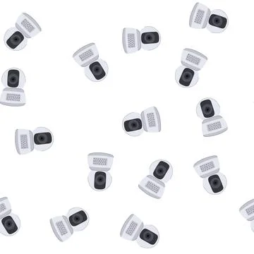 Pattern office table camera cartoon vector Stock Illustration