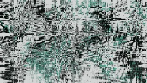 Pattern with offset black turquoise embossed paint on a white wall Stock Footage 108657518