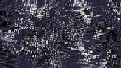 Pattern with offset black-white embossed paint on a dark wall Stock Footage 108657481