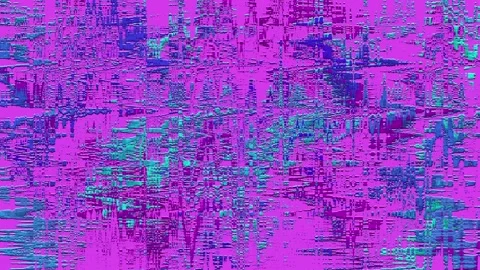 Pattern with offset blue and pink embossed paint on a purple wall Stock Footage 108652712