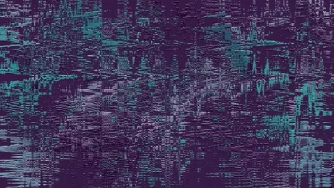 Pattern with offset dark violet embossed paint on the wall Stock Footage 108657690