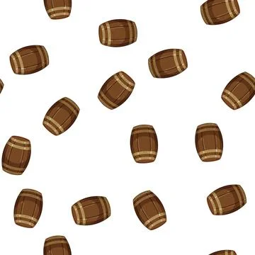 Pattern old barrel wine cartoon vector Illustrazione stock