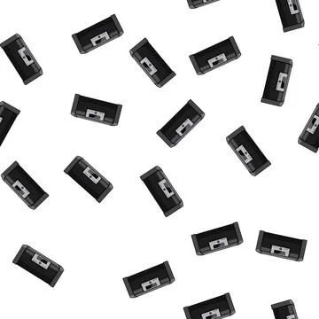 Pattern old boombox audio cartoon vector Illustrazione stock