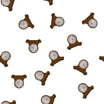 Pattern old clock vintage cartoon vector 스톡 일러스트