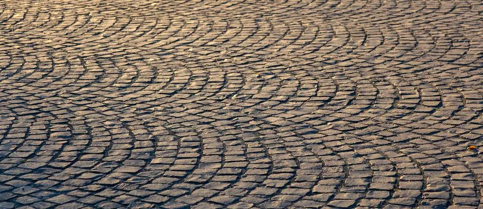 Pattern of old cobble stone street Stock Photos