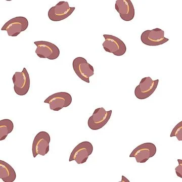 Pattern old cowboy hat cartoon vector Illustrazione stock
