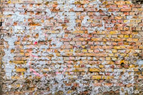 Pattern of old historic brick wall Stock Photos