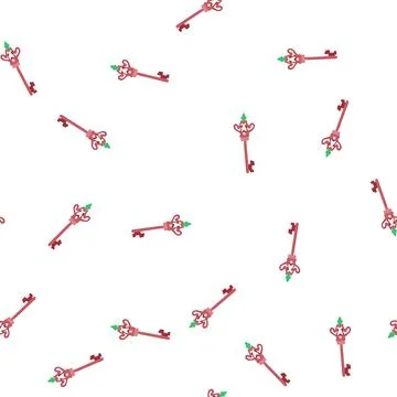 Pattern old magic key cartoon vector イラスト素材