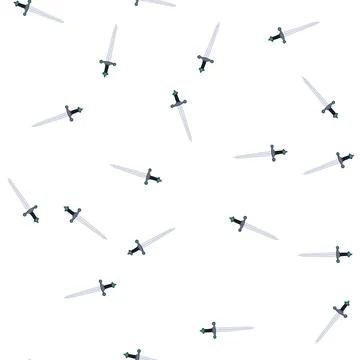 Pattern old medieval sword cartoon vector Illustrazione stock