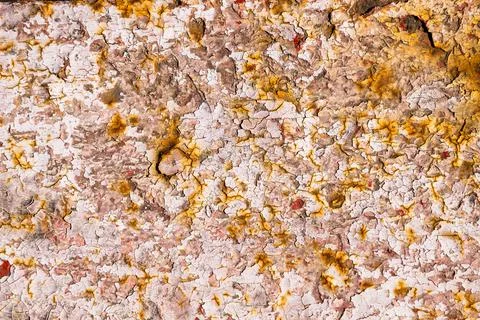 The pattern of old painted rusty metal surface Stock Photos