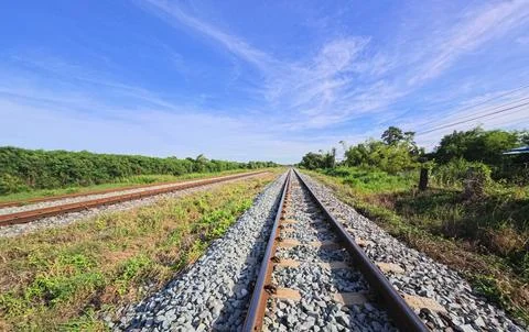 The pattern old railroad tracks Stock Photos