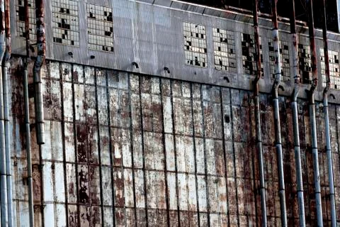 Pattern of the old rusty wall Stock Photos