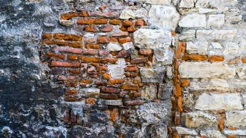 Pattern of  a old stone wall Stock Photos