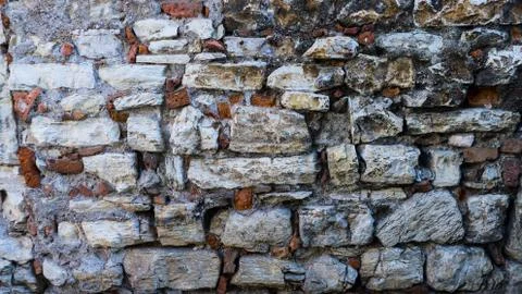 Pattern of  a old stone wall Stock Photos