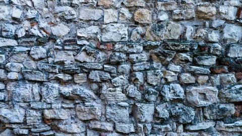 Pattern of  a old stone wall Stock Photos