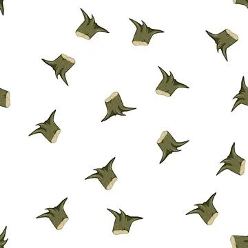 Pattern old stump cartoon vector Illustrazione stock