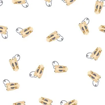 Pattern old telephone retro cartoon vector 库存插图