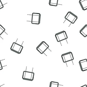 Pattern old tv antenna cartoon vector Illustrazione stock